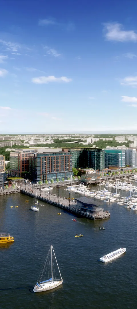 Aerial from East Potomac Park