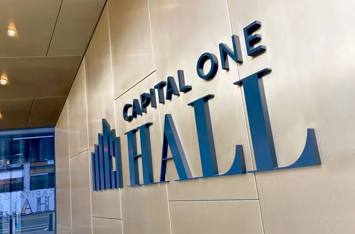 Capital One Hall branding