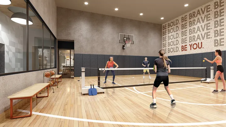 Oakville Alexandria pickleball court with residents playing