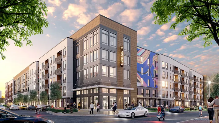 The Devon Apartments exterior view with modern multifamily design