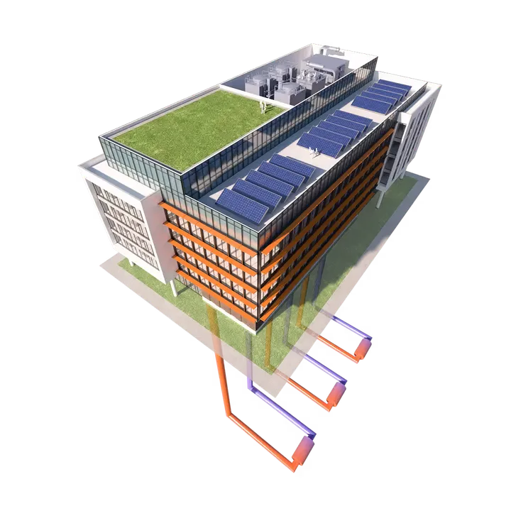Legence interactive 3D building model showing energy-efficient design features part 3