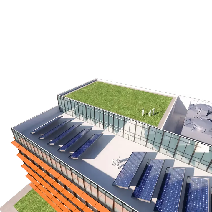 Legence interactive 3D building model showing energy-efficient design features part 4