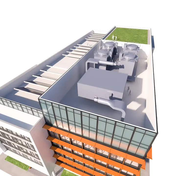 Legence interactive 3D building model showing energy-efficient design features part 7