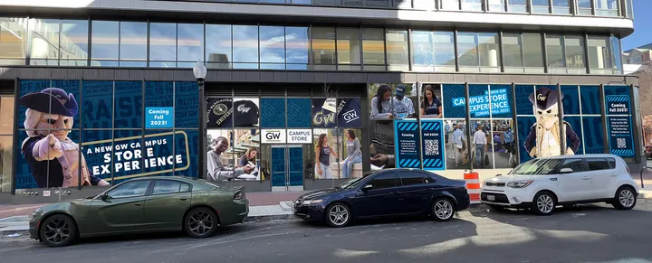 GW Campus Store south elevation architectural rendering