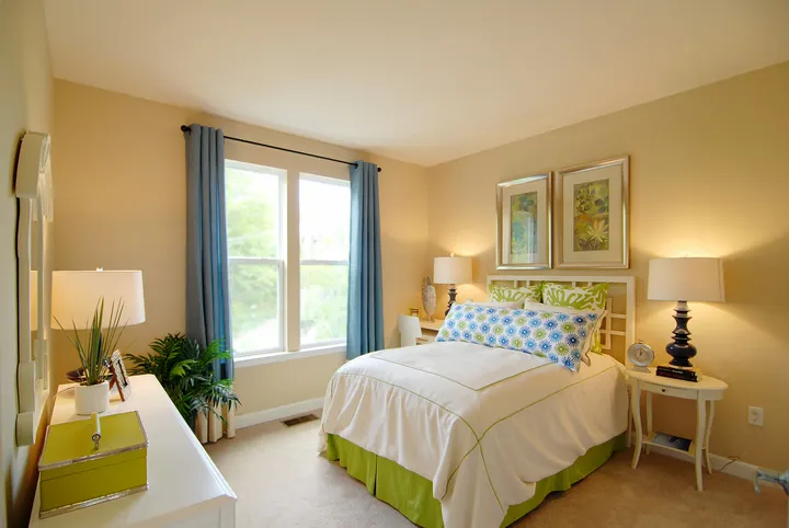 Unit 2 bedroom interior at Sheridan Station