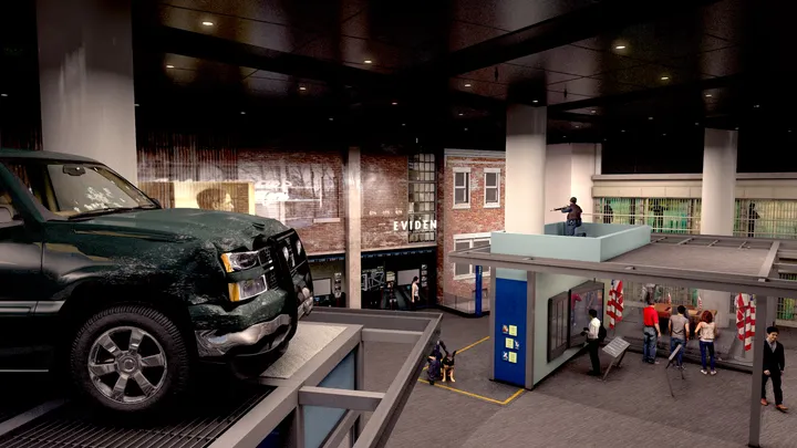 Interactive technology exhibit at National Law Enforcement Officers Museum