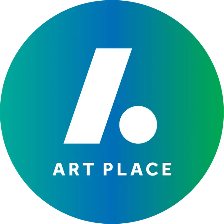 Art Place circular logo design with gradient colors