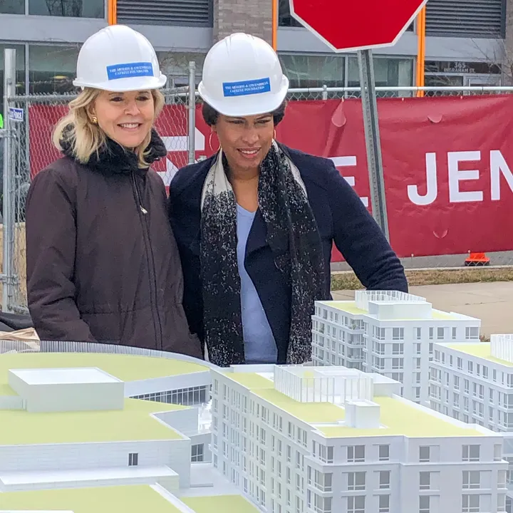 Jane and Muriel at Art Place groundbreaking ceremony