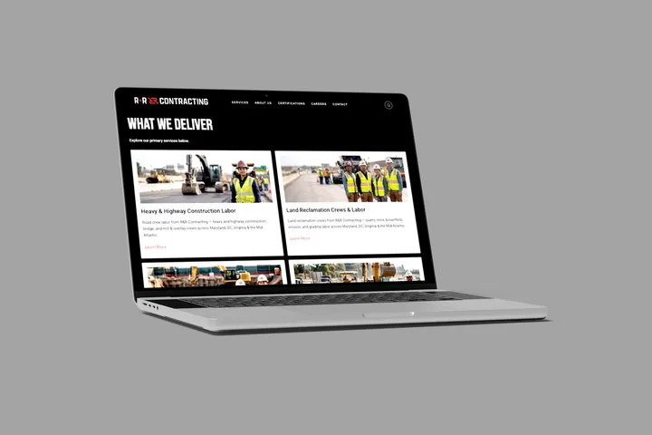 R&R Contracting screen 2