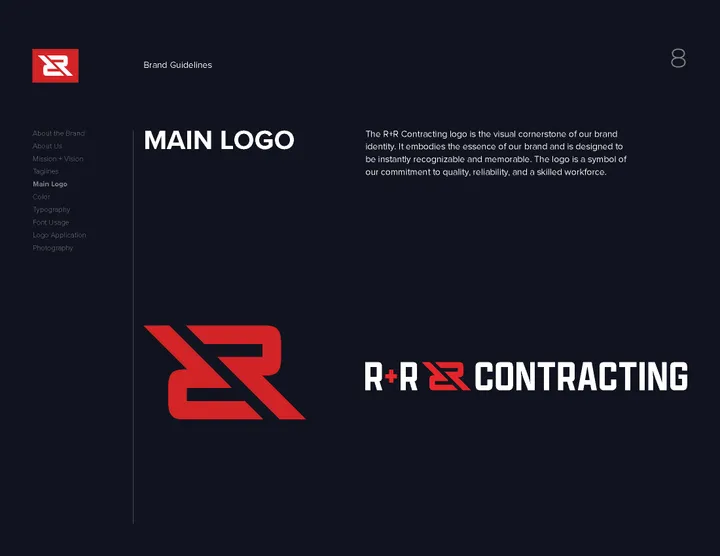 R&R Contracting branding