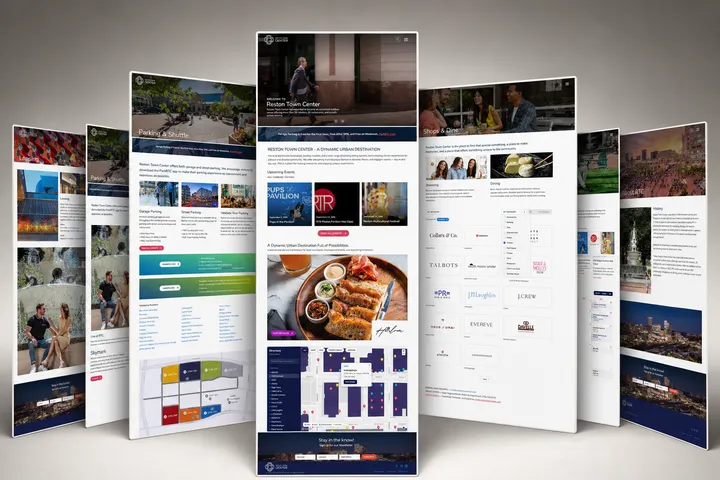 Reston Town Center Website screen 1