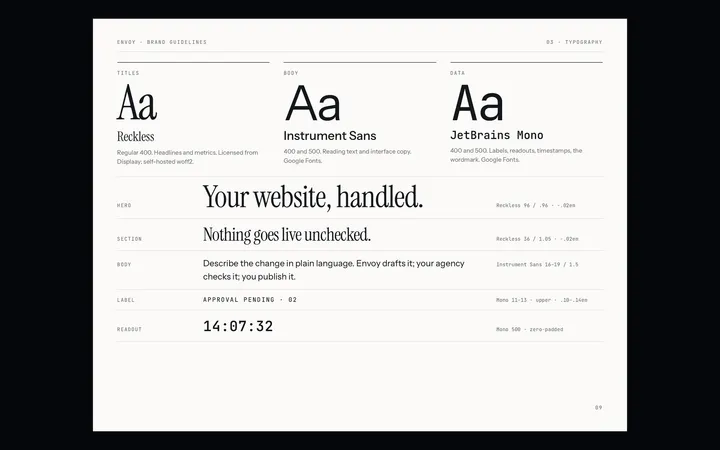 Envoy brand guidelines: typography