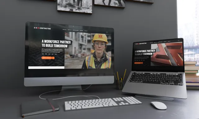 R&R Contracting website mockup